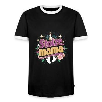 Muttertag - Männer Kontrast-T-Shirt - Schwarz/Weiß - Vorne - AI Model Female 172 light (172cm) & AI Model Male 178 light (178cm)