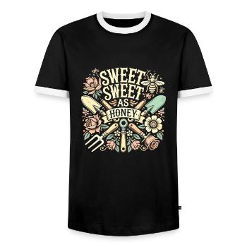Jardin - T-shirt contrasté Homme - noir/blanc - Devant - AI Model Female 172 light (172cm) & AI Model Male 178 light (178cm)