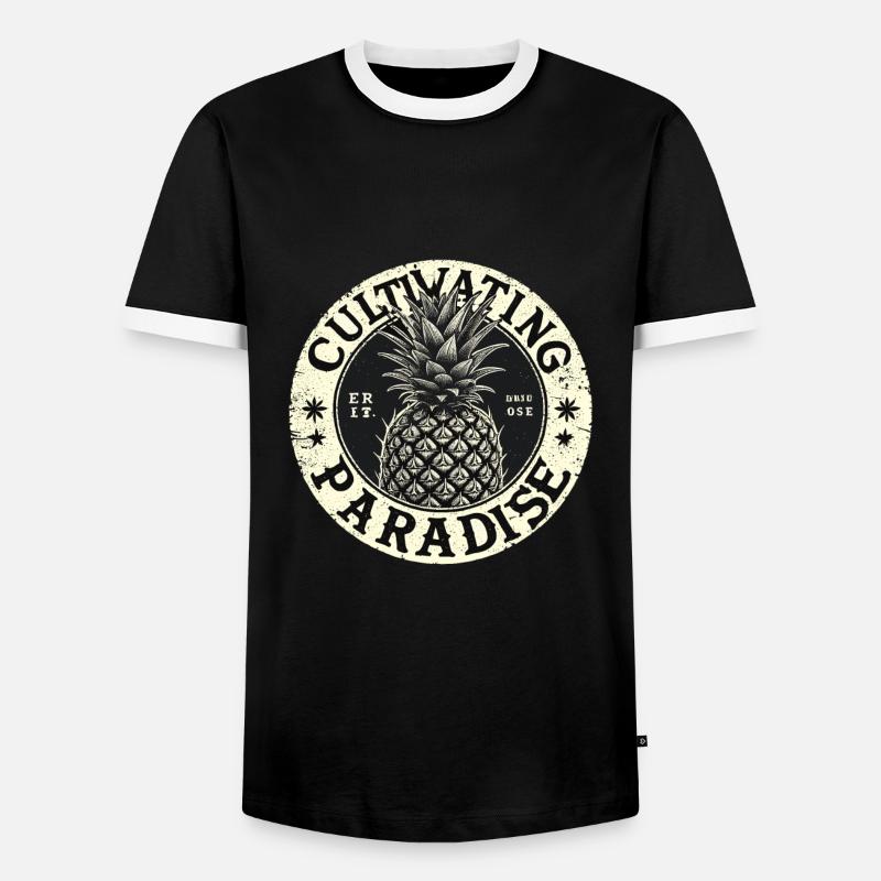 Früchtchen - Männer Kontrast-T-Shirt - Schwarz/Weiß