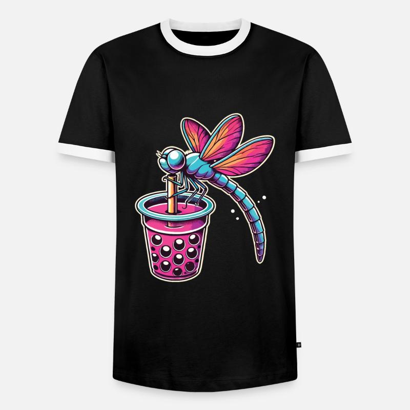 Bubble Tea - Männer Kontrast-T-Shirt - Schwarz/Weiß