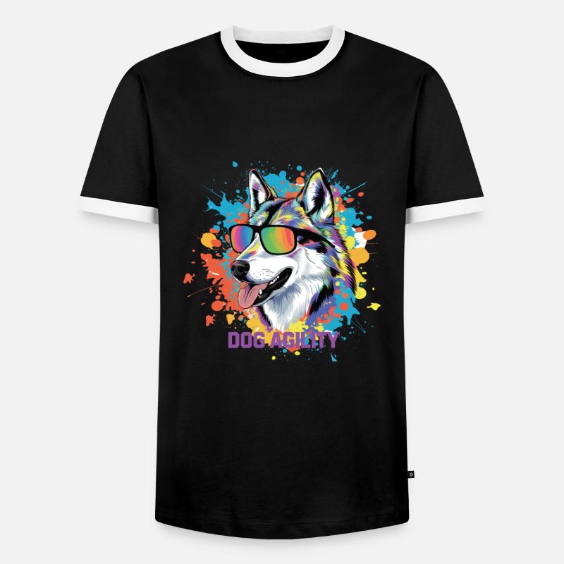 Agility - Men's Ringer Shirt - black/white