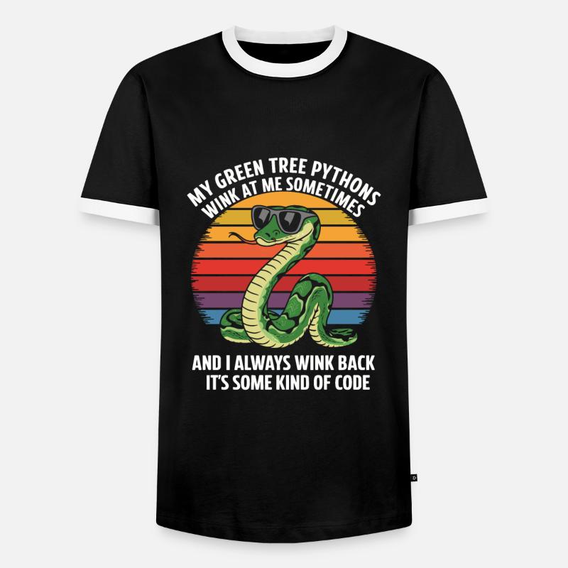 Snake - Men's Ringer Shirt - black/white