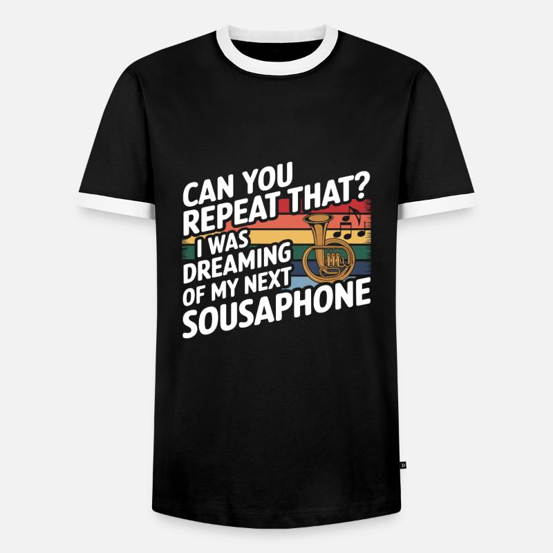 Sousaphone - Männer Kontrast-T-Shirt - Schwarz/Weiß