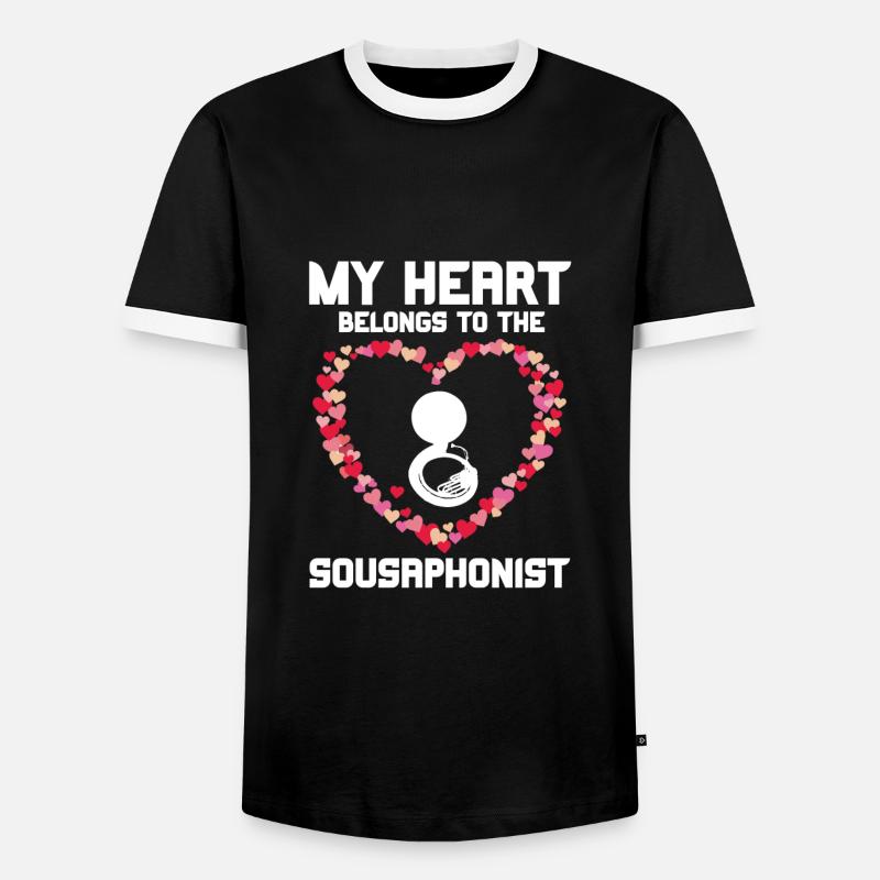 Sousaphone - T-shirt contrasté Homme - noir/blanc