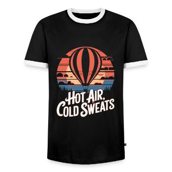 Ballon - T-shirt contrasté Homme - noir/blanc - Devant - AI Model Female 172 light (172cm) & AI Model Male 178 light (178cm)