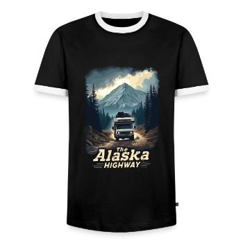 Campeur - T-shirt contrasté Homme - noir/blanc - Devant - AI Model Female 172 light (172cm) & AI Model Male 178 light (178cm)