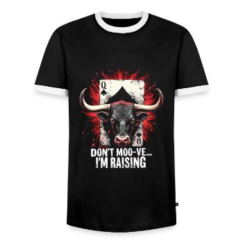 Kartenspiel - Männer Kontrast-T-Shirt - Schwarz/Weiß - Vorne - AI Model Female 172 light (172cm) & AI Model Male 178 light (178cm)
