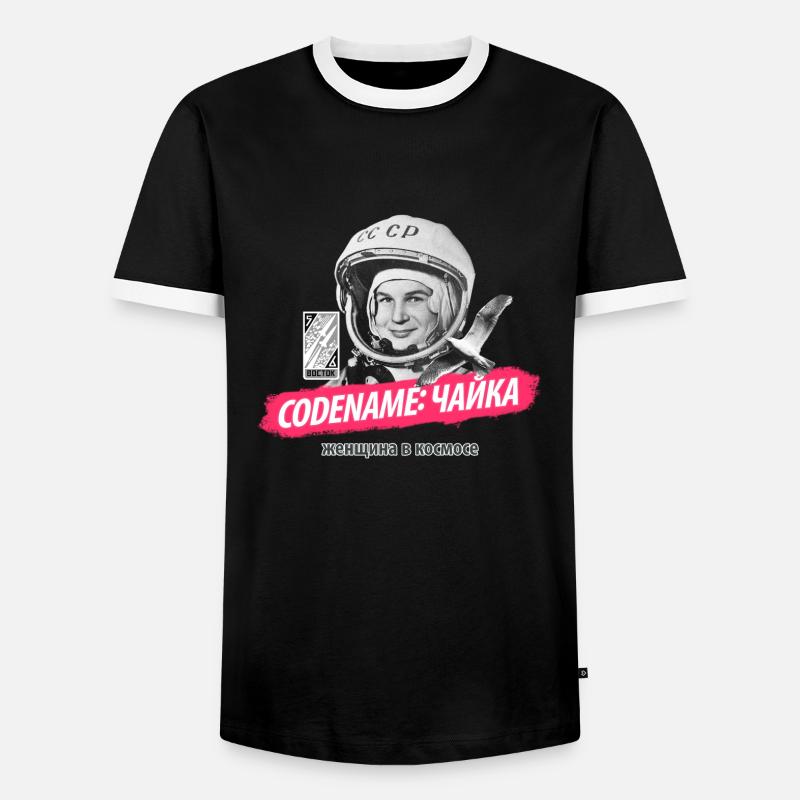 Codename: «Чайка» - Männer Kontrast-T-Shirt - Schwarz/Weiß