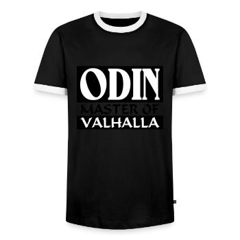 Odin _-_ Master_Of_Valhalla - T-shirt contrasté Homme - noir/blanc - Devant - AI Model Female 172 light (172cm) & AI Model Male 178 light (178cm)