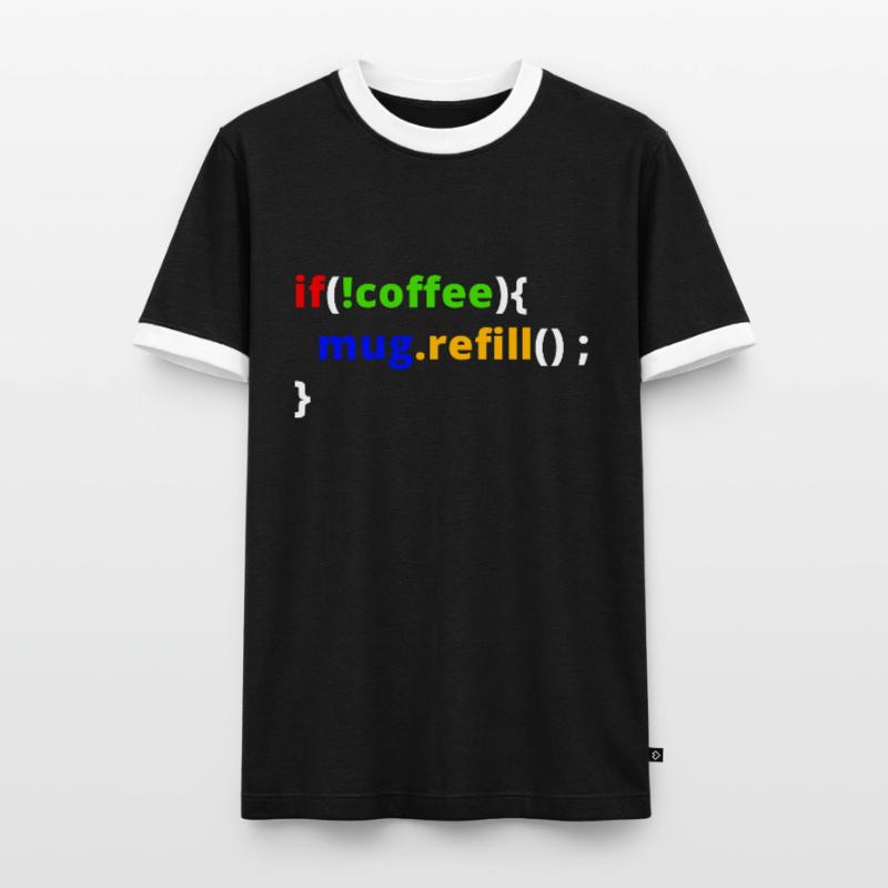 Programmeur Admin IT Code Kaffee EDV Informatik T-shirt contrasté Homme
