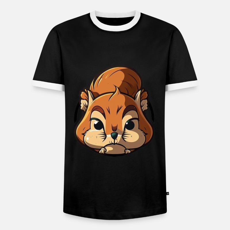 Eichhörnchen - Männer Kontrast-T-Shirt - Schwarz/Weiß