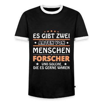 Forscher Geschenk - zwei Arten von... Design - Männer Kontrast-T-Shirt - Schwarz/Weiß - Vorne - AI Model Female 172 light (172cm) & AI Model Male 178 light (178cm)