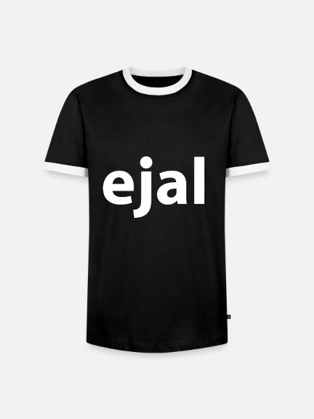 ejal - Männer Kontrast-T-Shirt - Schwarz/Weiß