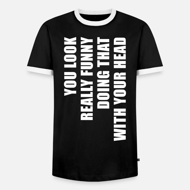 Twisted phrase - Men's Ringer Shirt - black/white