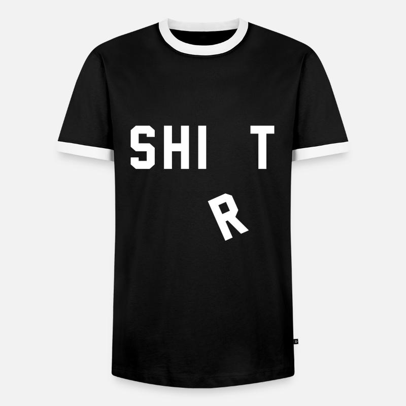 Hemd-Scheiße - Männer Kontrast-T-Shirt - Schwarz/Weiß
