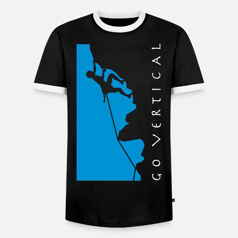 freeclimber_012015_a_2c - Männer Kontrast-T-Shirt - Schwarz/Weiß