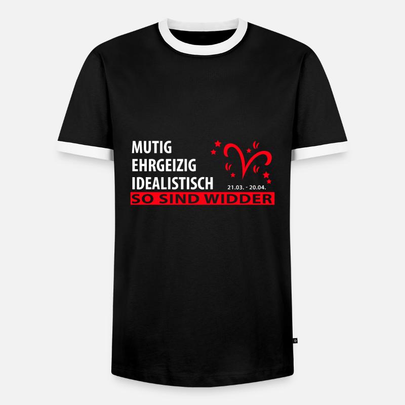 Sternzeichen Widder - Eigenschaften - Männer Kontrast-T-Shirt - Schwarz/Weiß