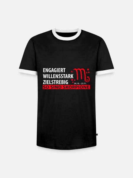 Sternzeichen Skorpion - Eigenschaften - Männer Kontrast-T-Shirt - Schwarz/Weiß