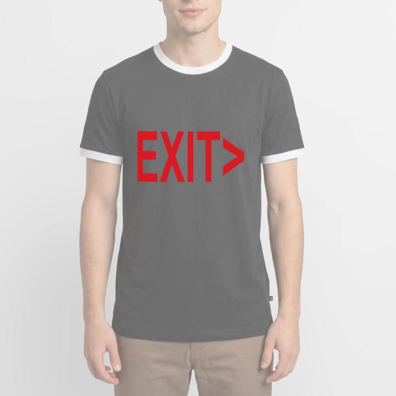 Exit / Exit / Emergency Exit Men's Ringer Shirt