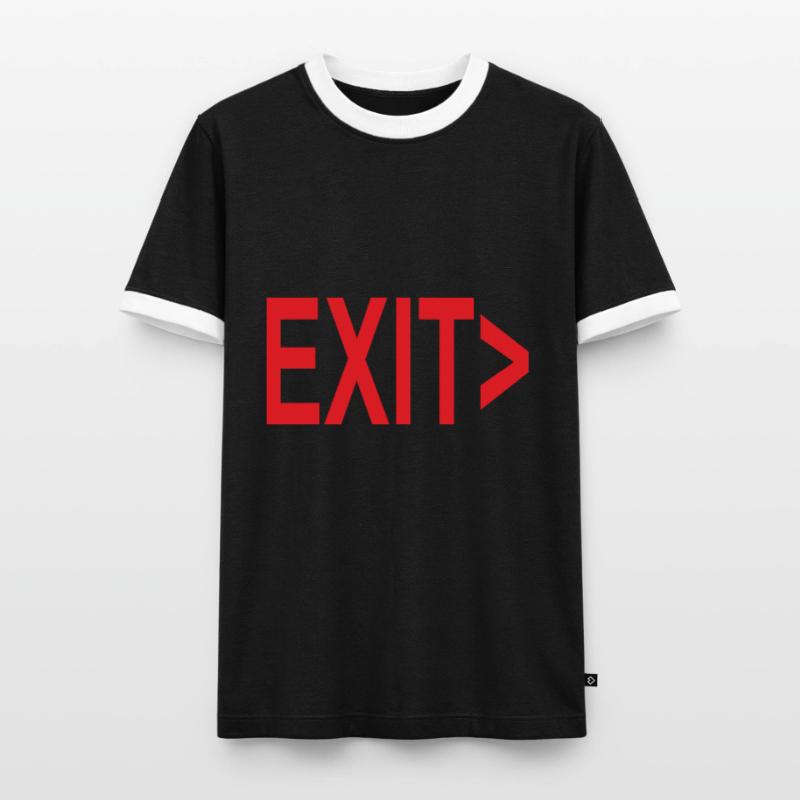 Exit / Exit / Emergency Exit Men's Ringer Shirt