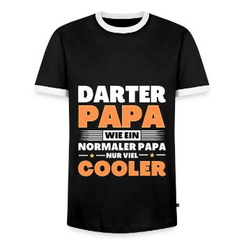 Darter Papa wie ein normaler nur viel cooler - Männer Kontrast-T-Shirt - Schwarz/Weiß - Vorne - AI Model Female 172 light (172cm) & AI Model Male 178 light (178cm)