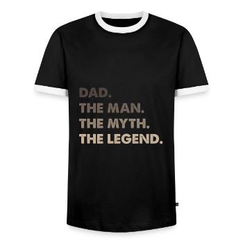 Meilleur papa. Papa de l'année. Des cadeaux pour les papas Super Papa - T-shirt contrasté Homme - noir/blanc - Devant - AI Model Female 172 light (172cm) & AI Model Male 178 light (178cm)