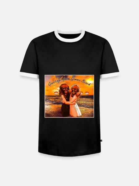 Verstrahlter Strand Gamma Beach - Männer Kontrast-T-Shirt - Schwarz/Weiß