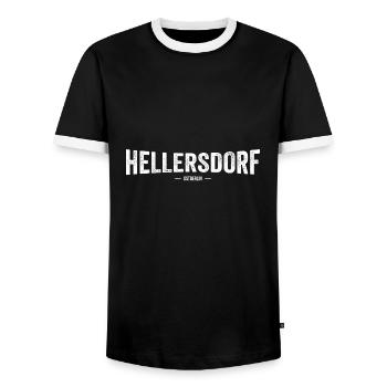 Hellersdorf Ostberlin - Männer Kontrast-T-Shirt - Schwarz/Weiß - Vorne - AI Model Female 172 light (172cm) & AI Model Male 178 light (178cm)