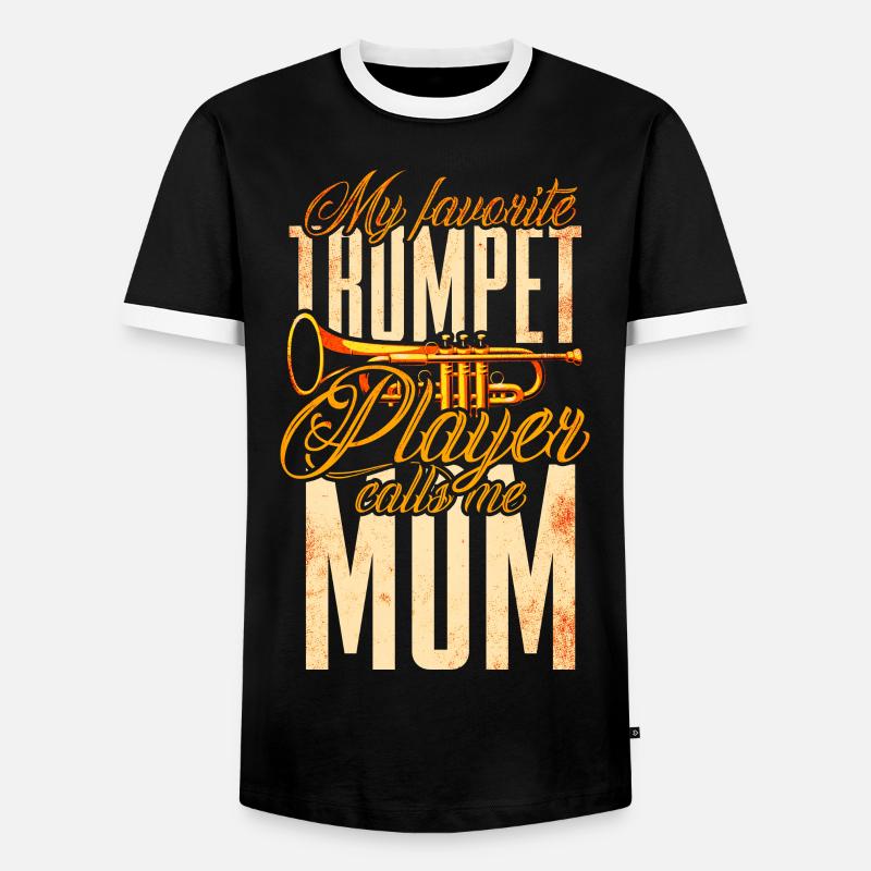 Trompete Mutter Blasmusik - Männer Kontrast-T-Shirt - Schwarz/Weiß