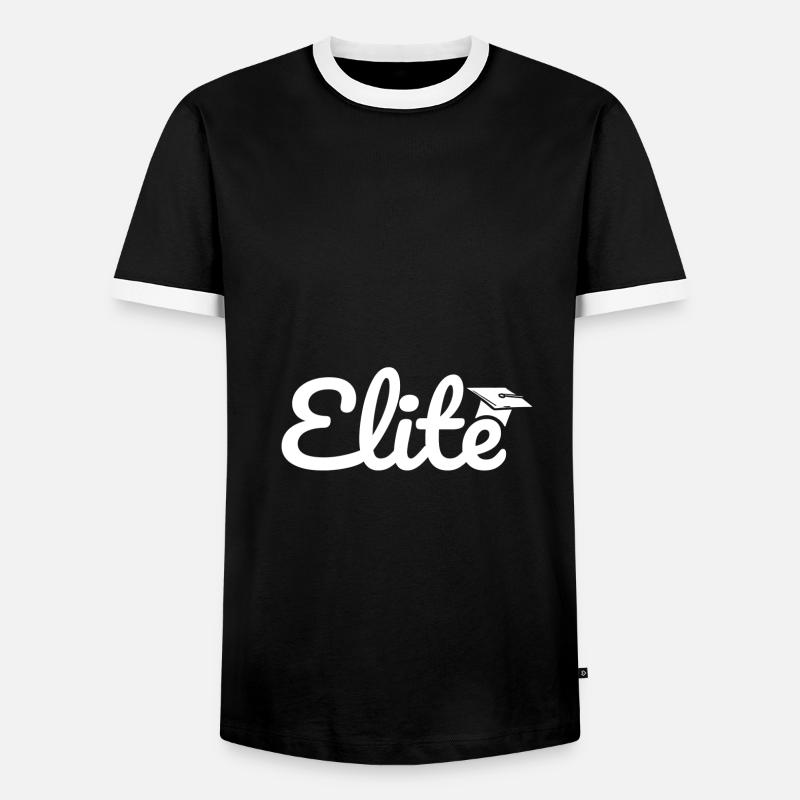 Elite - Männer Kontrast-T-Shirt - Schwarz/Weiß