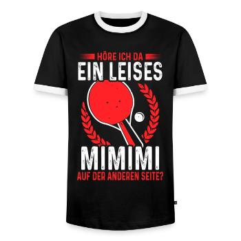 Lustiger Tischtennis Spruch Tischtennisspieler - Männer Kontrast-T-Shirt - Schwarz/Weiß - Vorne - AI Model Female 172 light (172cm) & AI Model Male 178 light (178cm)