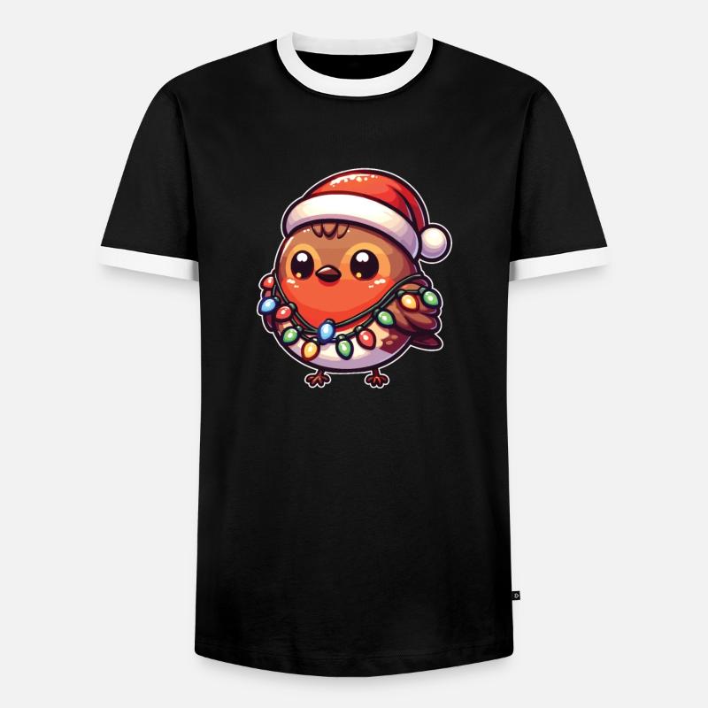 Fée de Noël Grive errante - T-shirt contrasté Homme - noir/blanc