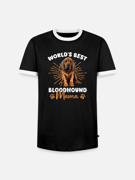 Bloodhound Groovy Bloodhound Mama - Männer Kontrast-T-Shirt - Schwarz/Weiß