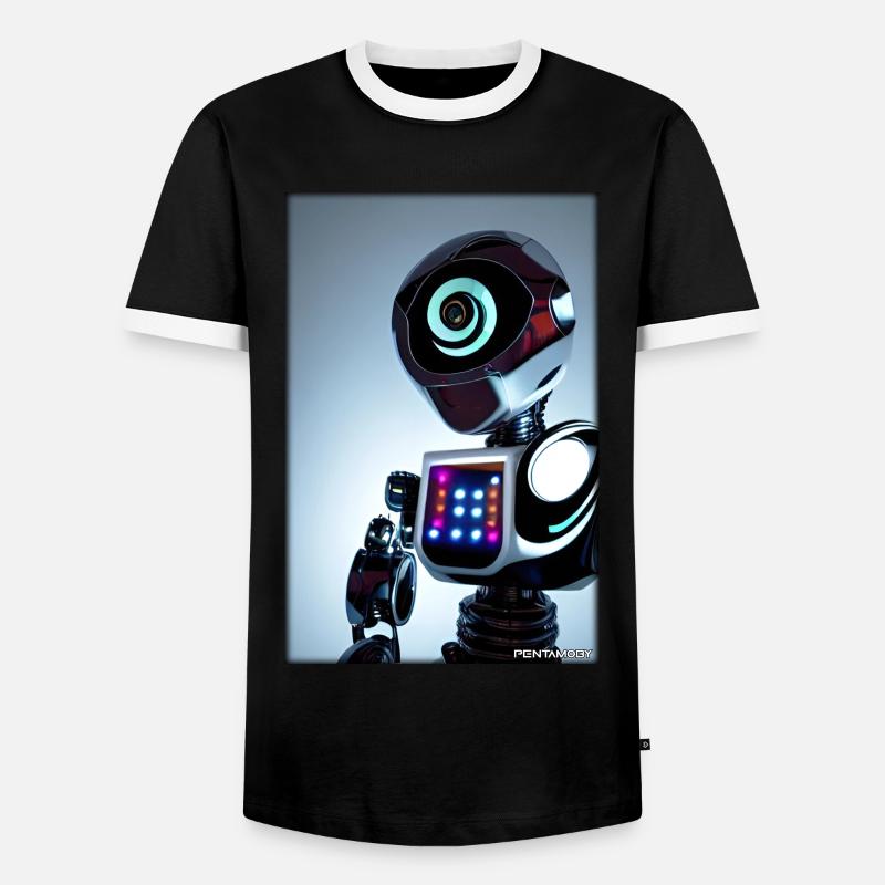 Roboter Zukunft Technik Wissenschaft Android - Männer Kontrast-T-Shirt - Schwarz/Weiß
