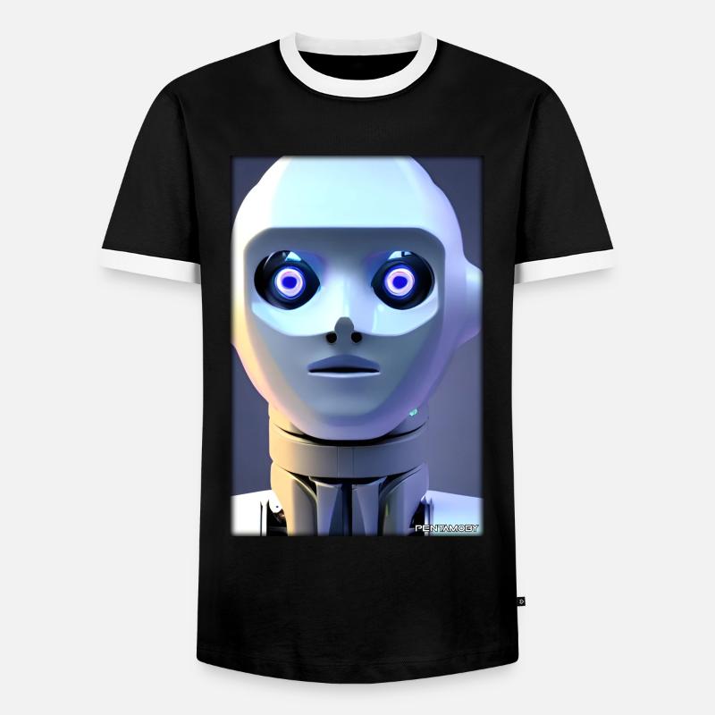 Roboter Zukunft Technik Wissenschaft Android - Männer Kontrast-T-Shirt - Schwarz/Weiß