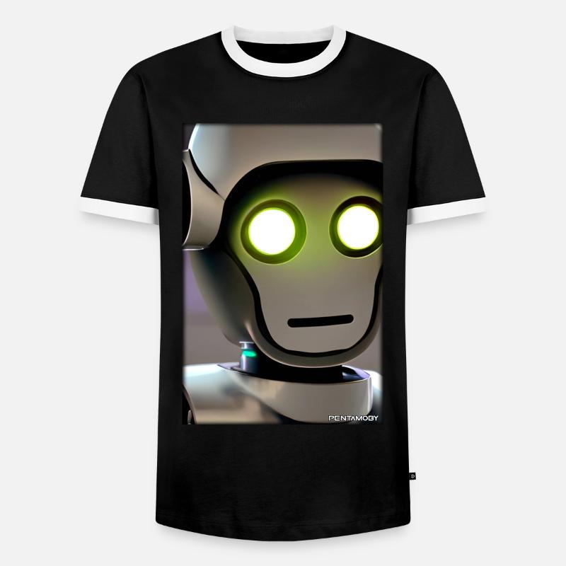 Robot Future Technology Science Android - T-shirt contrasté Homme - noir/blanc