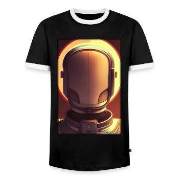 Robot Future Technology Science Android - T-shirt contrasté Homme - noir/blanc - Devant - AI Model Female 172 light (172cm) & AI Model Male 178 light (178cm)