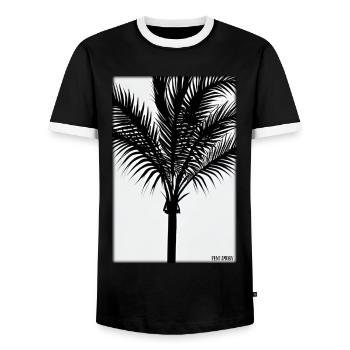 Palm Beach Holiday Summer Sun Sea Travel Holidays - T-shirt contrasté Homme - noir/blanc - Devant - AI Model Female 172 light (172cm) & AI Model Male 178 light (178cm)