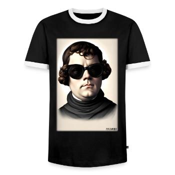 Martin Luther Sunglasses Religion Church - T-shirt contrasté Homme - noir/blanc - Devant - AI Model Female 172 light (172cm) & AI Model Male 178 light (178cm)