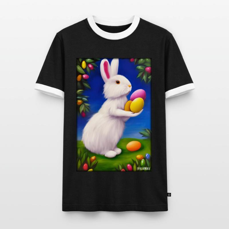 Rabbit Easter Easter Pet Easter Holiday Men's Ringer Shirt
