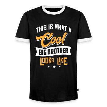 Cool big brother cadeau - T-shirt contrasté Homme - noir/blanc - Devant - AI Model Female 172 light (172cm) & AI Model Male 178 light (178cm)