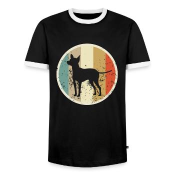 Prager Rattler - Männer Kontrast-T-Shirt - Schwarz/Weiß - Vorne - AI Model Female 172 light (172cm) & AI Model Male 178 light (178cm)