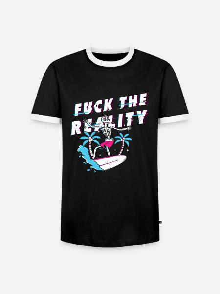 Fuck the Reality - be different - Männer Kontrast-T-Shirt - Schwarz/Weiß