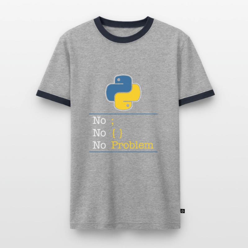 Python no problem Männer Kontrast-T-Shirt