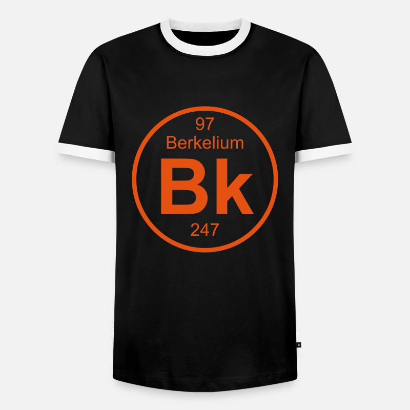 Berkelium (Bk) (element 97) - Men's Ringer Shirt - black/white