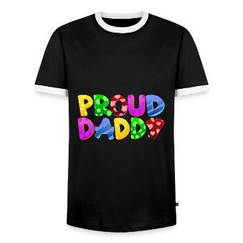 Baby Eltern Kind Geschenk Sprüche Geburt Mama Papa - Männer Kontrast-T-Shirt - Schwarz/Weiß - Vorne - AI Model Female 172 light (172cm) & AI Model Male 178 light (178cm)