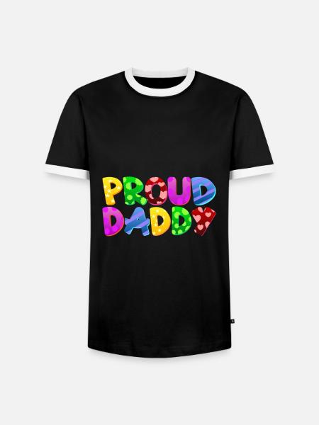 Baby Parents Child Gift Sayings Birth Mom Dad - Men's Ringer Shirt - black/white