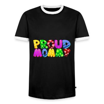 Baby Eltern Kind Geschenk Sprüche Geburt Mama Papa - Männer Kontrast-T-Shirt - Schwarz/Weiß - Vorne - AI Model Female 172 light (172cm) & AI Model Male 178 light (178cm)