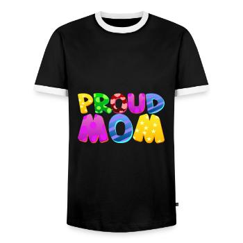 Baby Eltern Kind Geschenk Sprüche Geburt Mama Papa - Männer Kontrast-T-Shirt - Schwarz/Weiß - Vorne - AI Model Female 172 light (172cm) & AI Model Male 178 light (178cm)