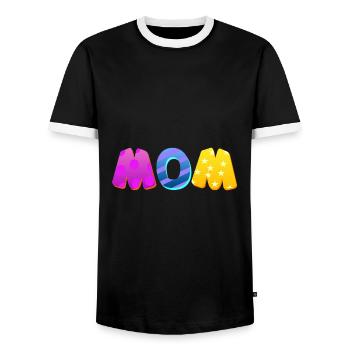 Baby Eltern Kind Geschenk Sprüche Geburt Mama Papa - Männer Kontrast-T-Shirt - Schwarz/Weiß - Vorne - AI Model Female 172 light (172cm) & AI Model Male 178 light (178cm)